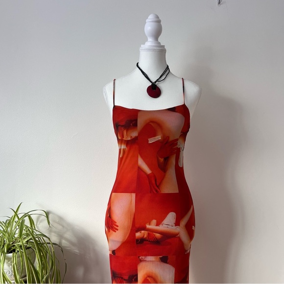 Tiger Mist Womens Maxi Bodycon Dress sz XS baddie - Picture 3 of 8